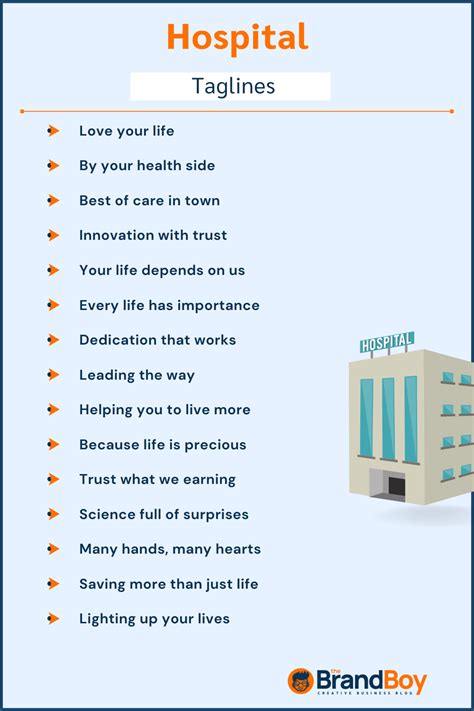 hospital slogans list.